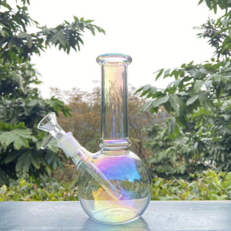 1X 10″ Colorful Dog Water Pipe Heavy Glass Bong Shisha Beaker Hookah + Bowl US