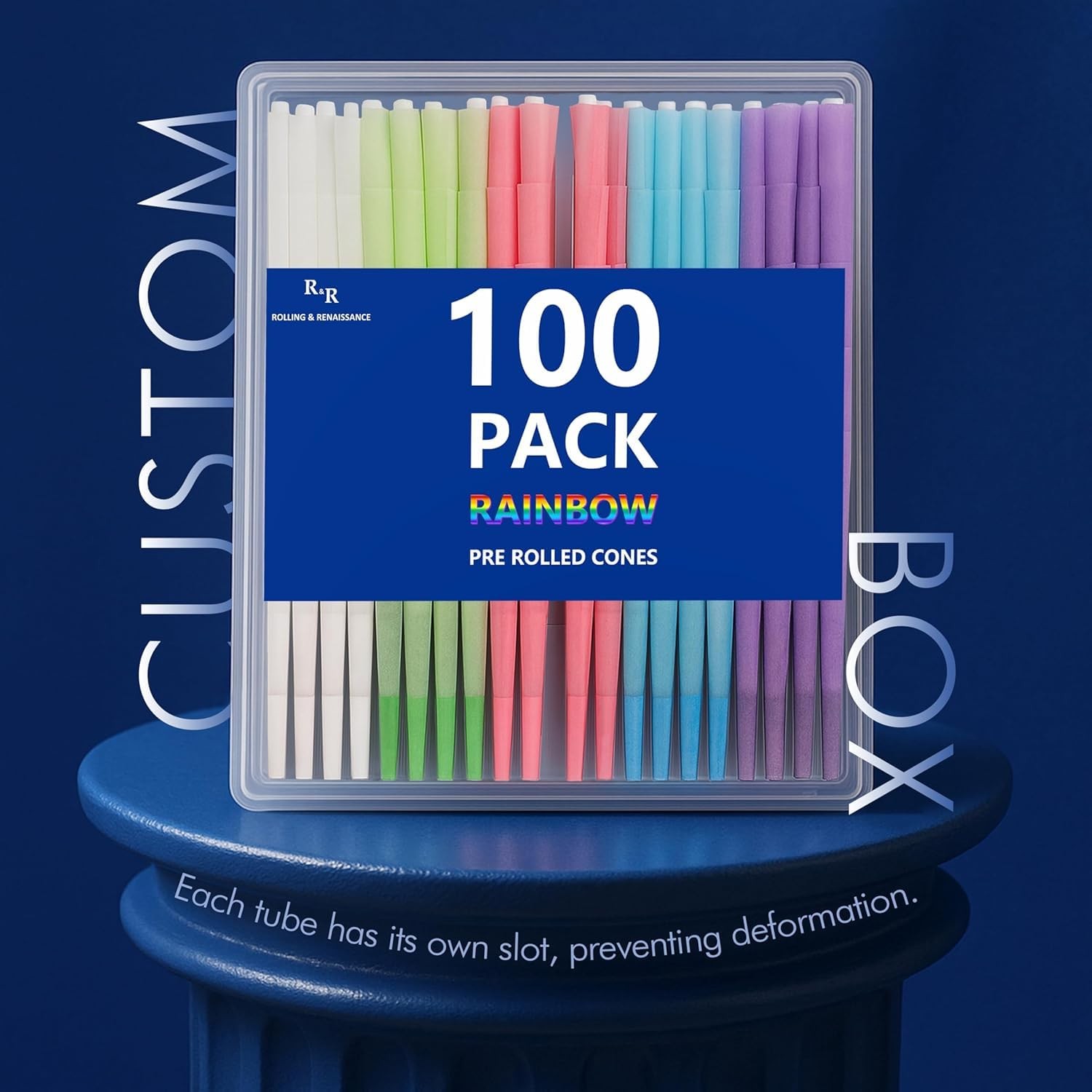 100 Pack Colorful Papers Pre Rolled Cones King Size – 108mm King Size Pr