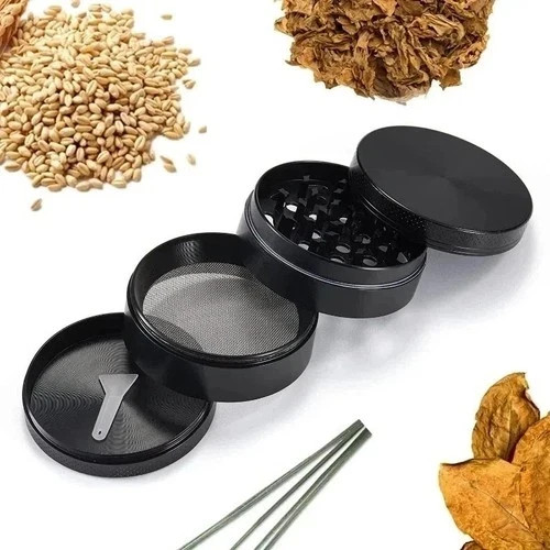 4 Layer 4 inches LARGE Portable Zinc Alloy Grinder Herb & Spice Tobacco-Grinder