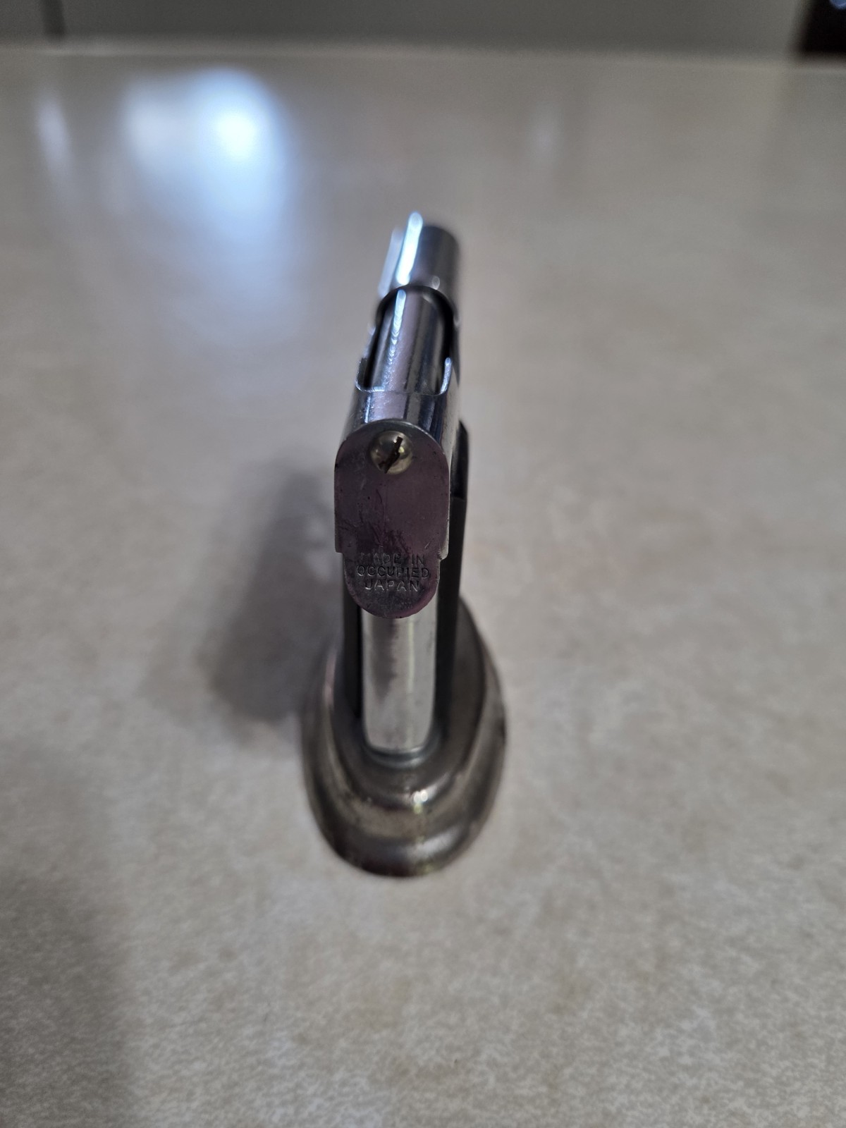 Vintage Gun Table Lighter Made In Japan Pistol Continental NY Tobacciana MCM