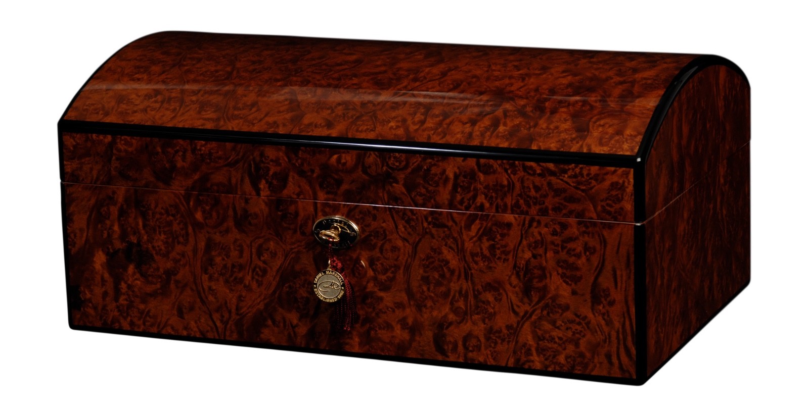 Daniel Marshall Treasure Chest Humidor in Precious Burl Wood Rated No. 1