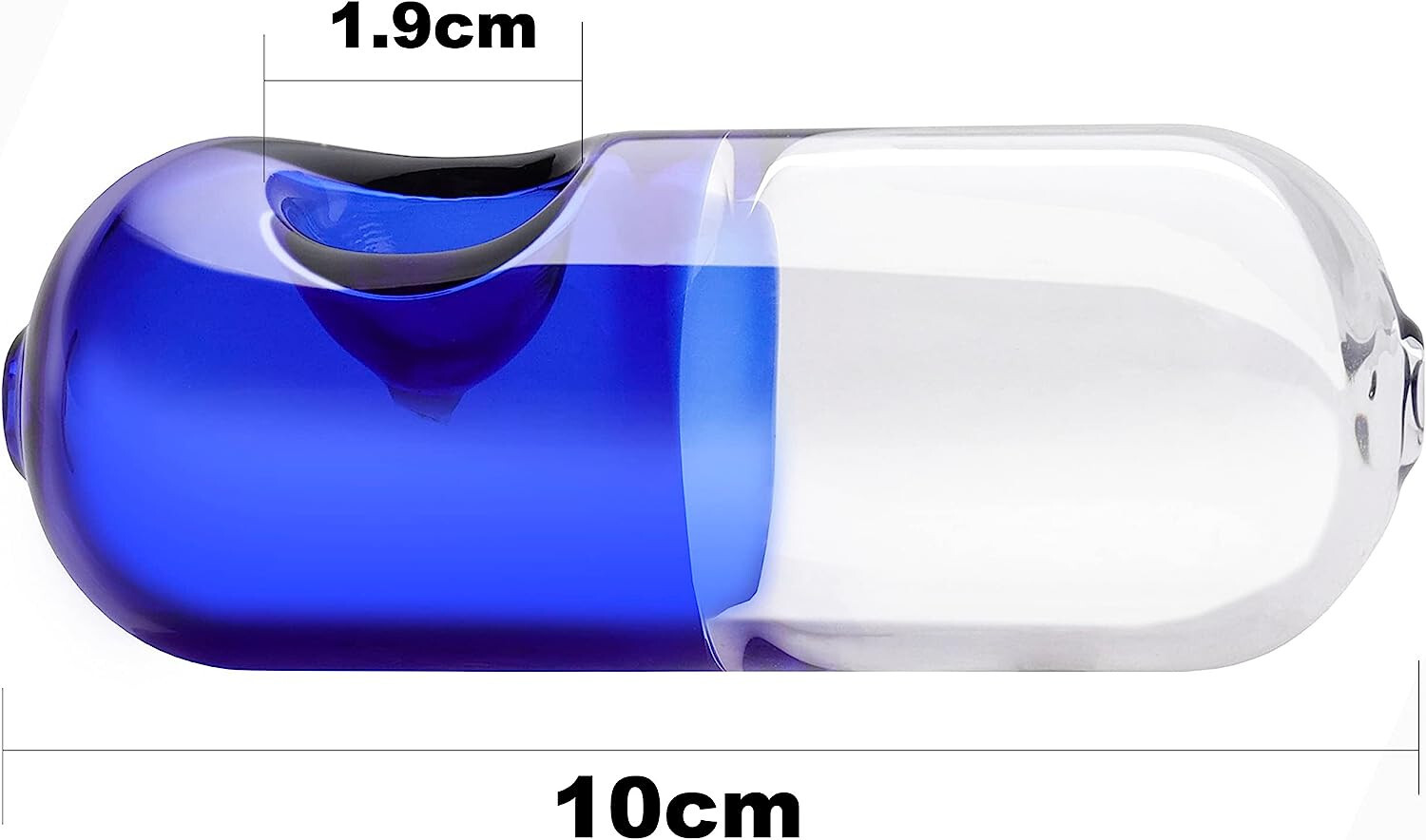 Blue And Clear Pill Mini Glass Smoking Tobacco Pipe Hookah USA Fast Free Ship
