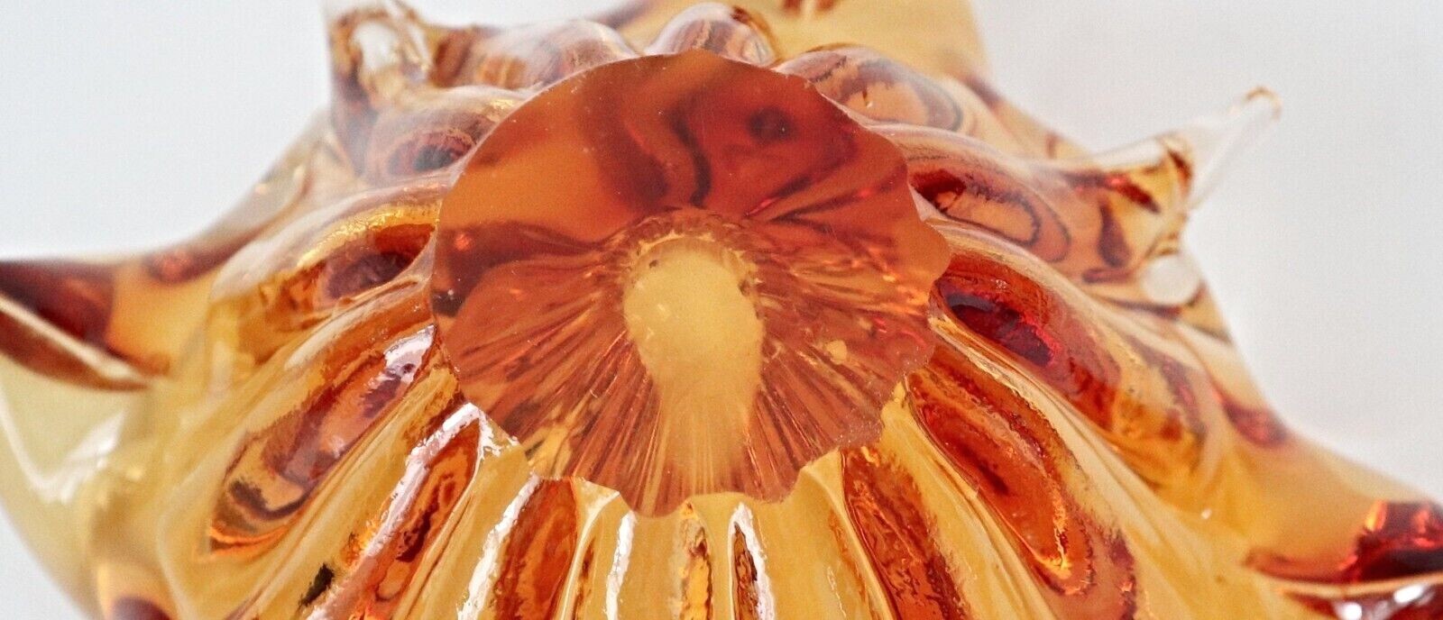 Vintage Chalet Glass Amber Ashtray Chunky Mid Century Modern Contemporary Canada