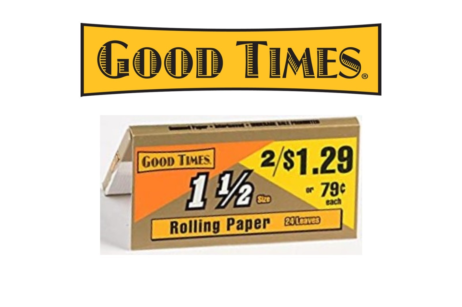 3x Good Times 1 1/2″ 1.25 Rolling Papers GREAT DEAL! 24 Lvs/Pk *USA Shipped*
