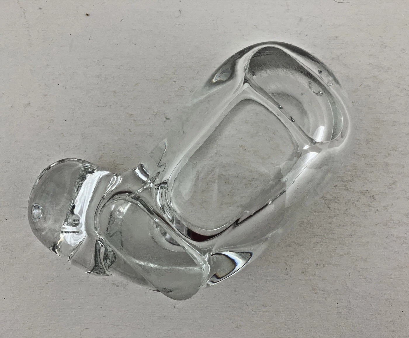 2 Avail MCM Vtg 1980s SASAKI Leaded Crystal Hippo Figurine Cigar Ashtray Dish