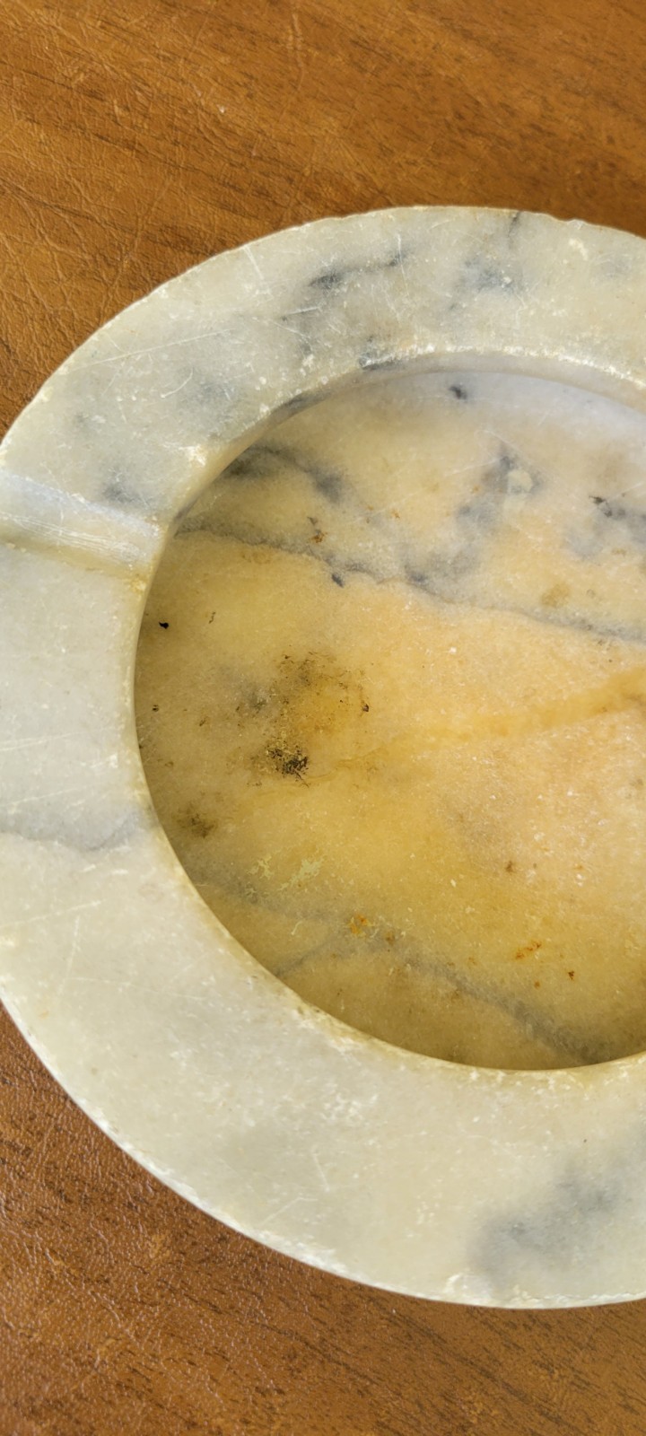 Vintage Marble Round Ashtray