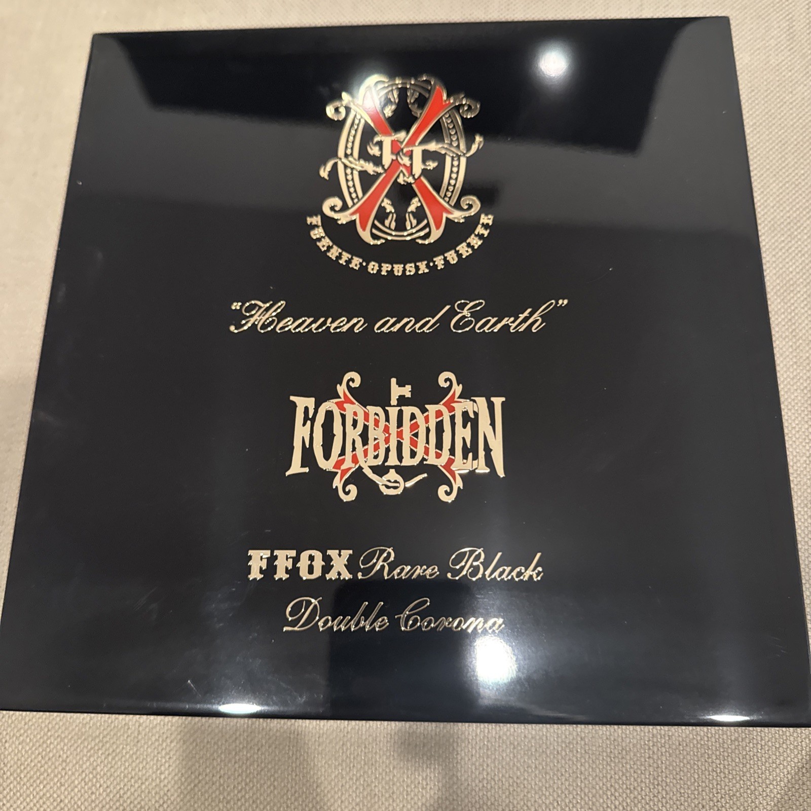 Empty Arturo Fuente OpusX Rare Black Double Corona 2020 Limited Box