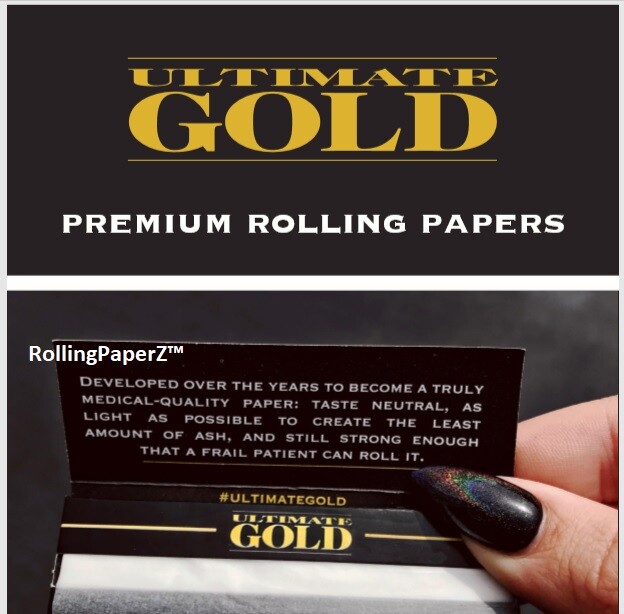 79mm Rolling Machine+ 5 Packs ULTIMATE GOLD 1 1/4 sz Premium Hemp Rolling Papers