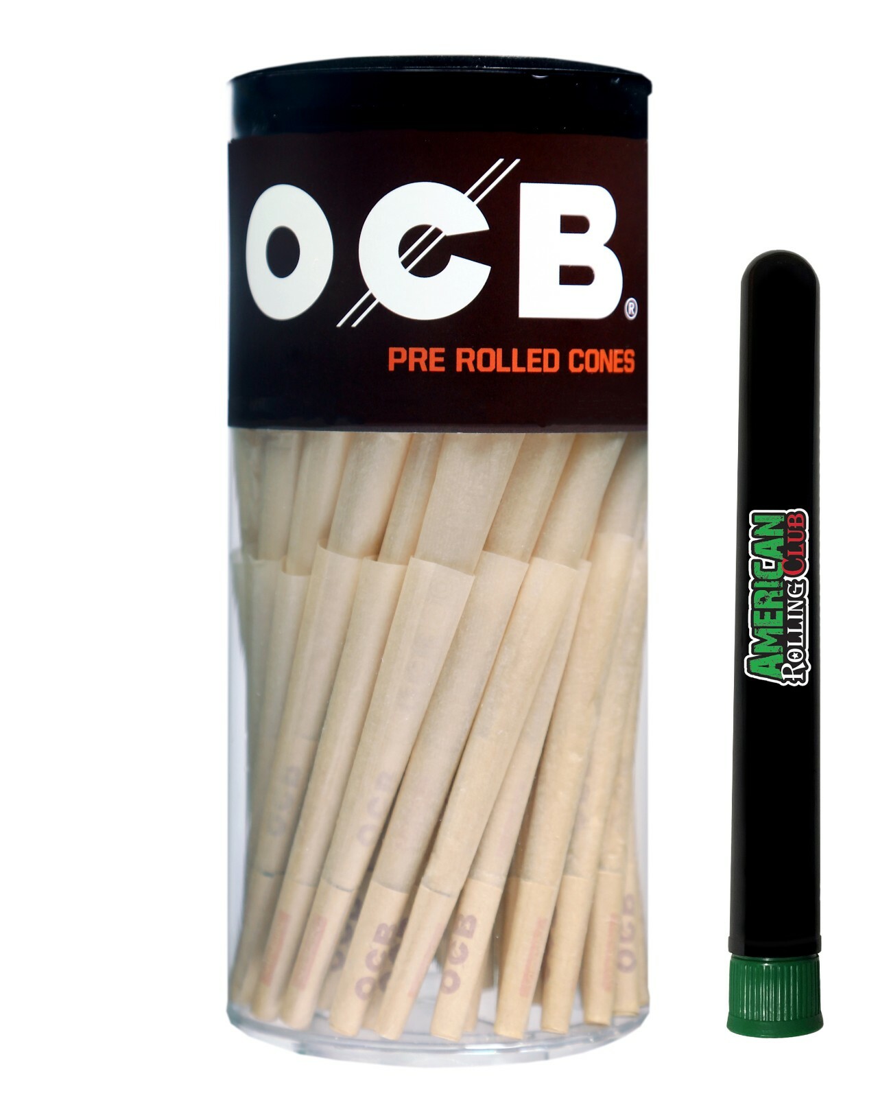 OCB Virgin Unbleached Cones 1 1/4 ~150 Pack~Cigarette Rolling Papers Free Tube