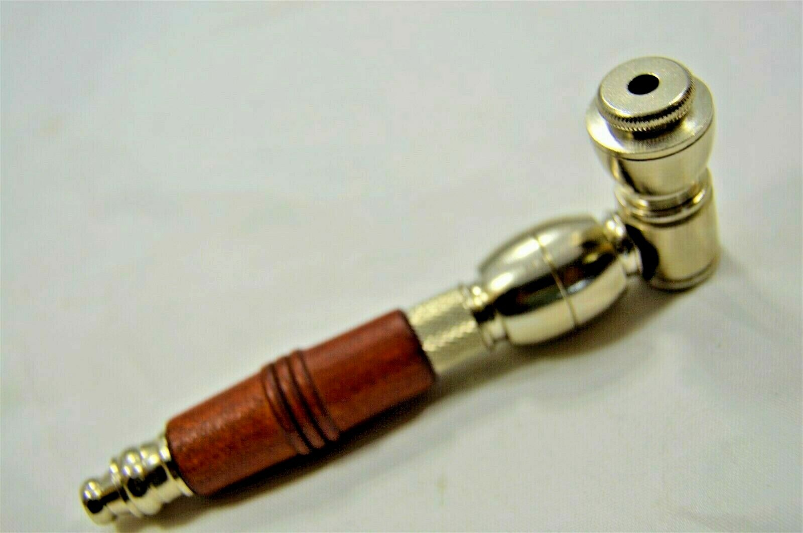 Metal Tobacco Chamber Smoking Pipe Solid Brass Silver Hand Long Pipes Bowl