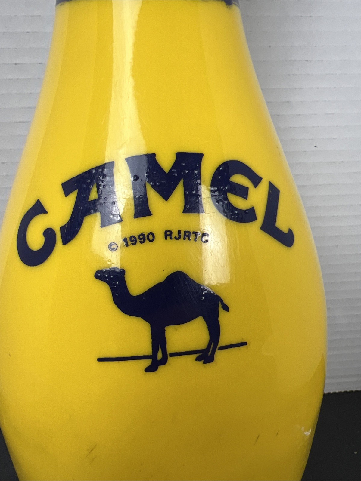 Vintage Camel Cigarettes Real Bowling Pin Prop Tobacciana 15”