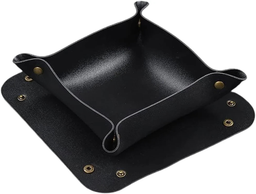 Foldable Cigarettes Rolling Tray – Square PU Leather Tobacco Valet Tray for S…