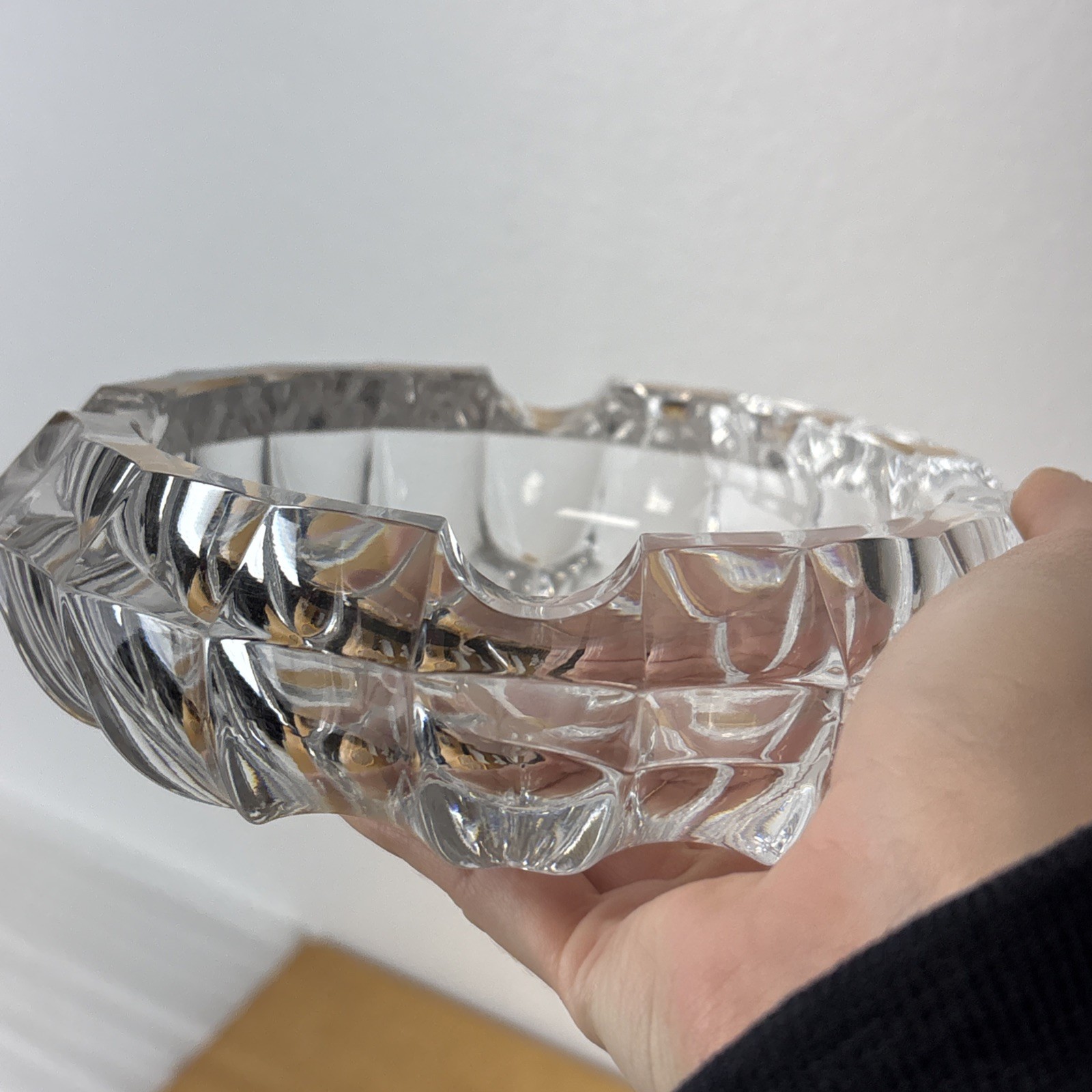 Vintage Princess House Heavy Crystal Cigar / Ashtray Flower Shaped