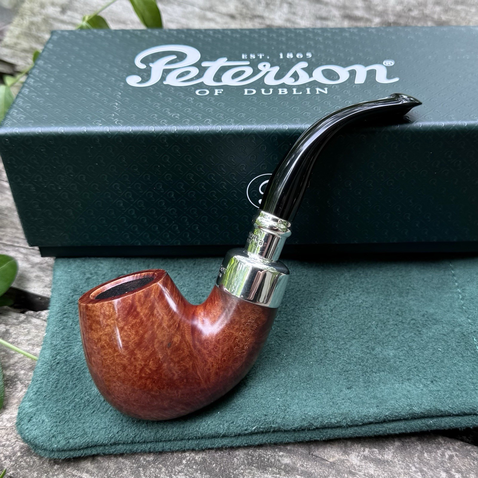 Peterson System Spigot Smooth Bent Billiard (312) P-Lip Pipe Sterling Silver New