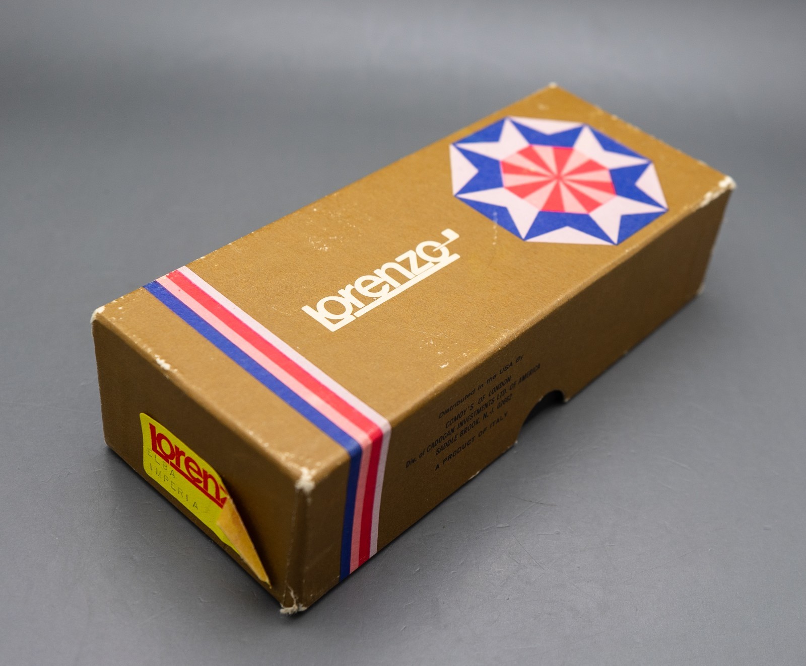 Lorenzo Large Oval Shank Billiard Pipe – NOS/Unsmoked In Original Box with Sock
