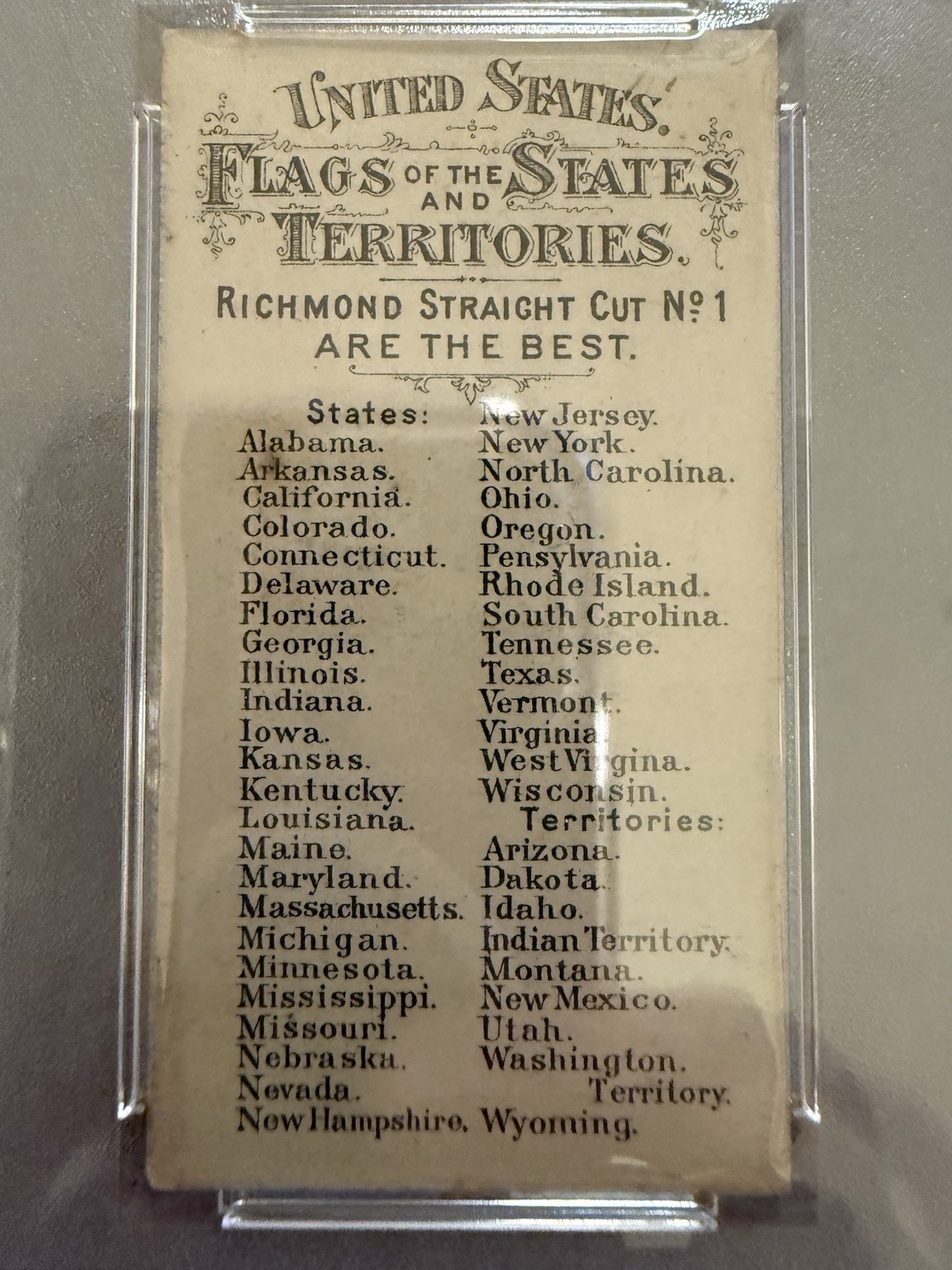 N11 Allen & Ginter California Flags of States and Territories EX-MT PSA 6 (MK)