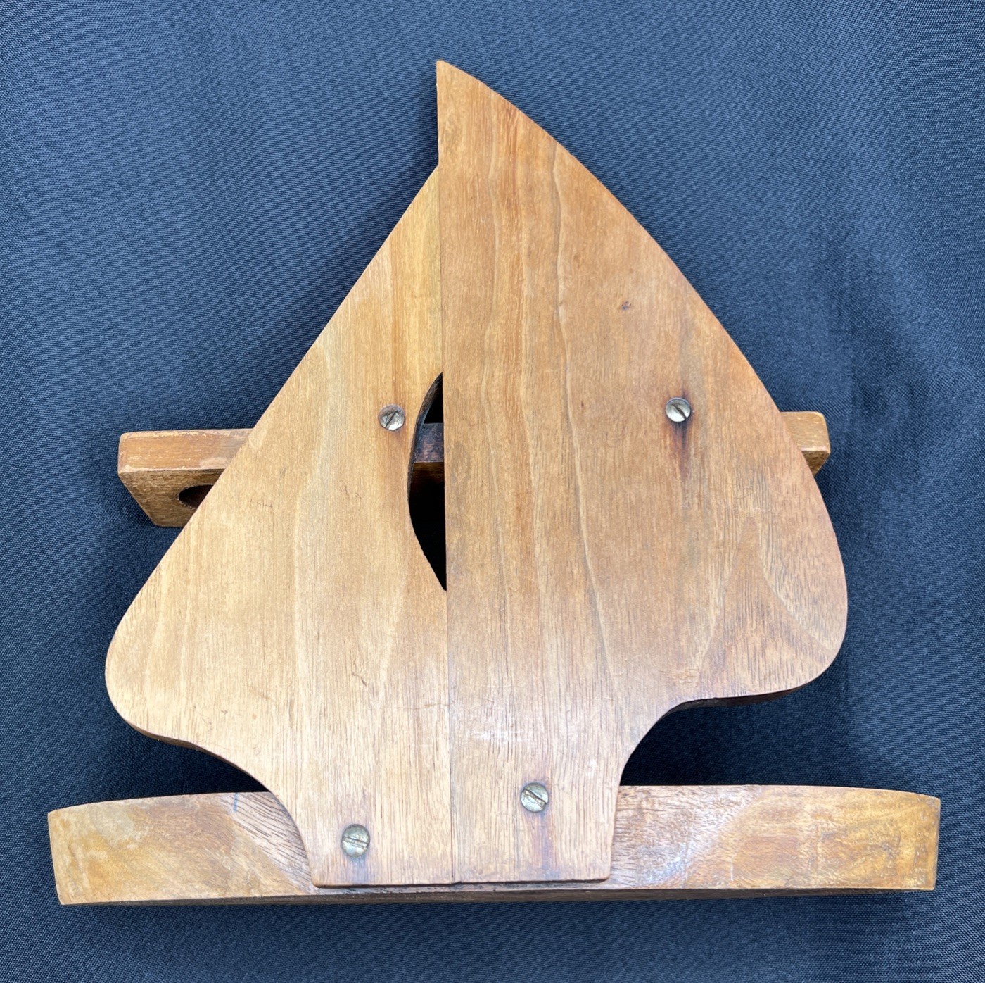 Vintage Wood 5 Pipe Holder Rest Stand Sailboat Nautical Free Standing