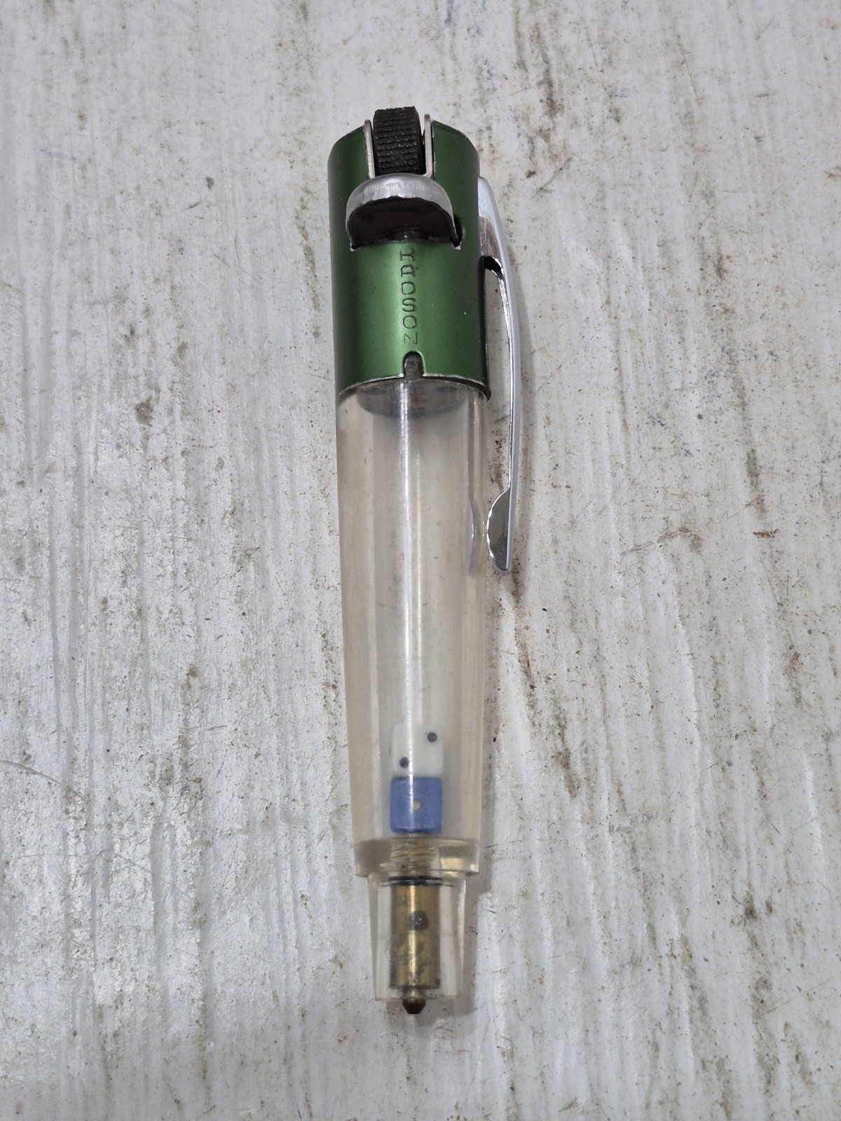 Vintage Hadson Novelty Lighter Pen w/Miniature Dice Inside Retro Unique