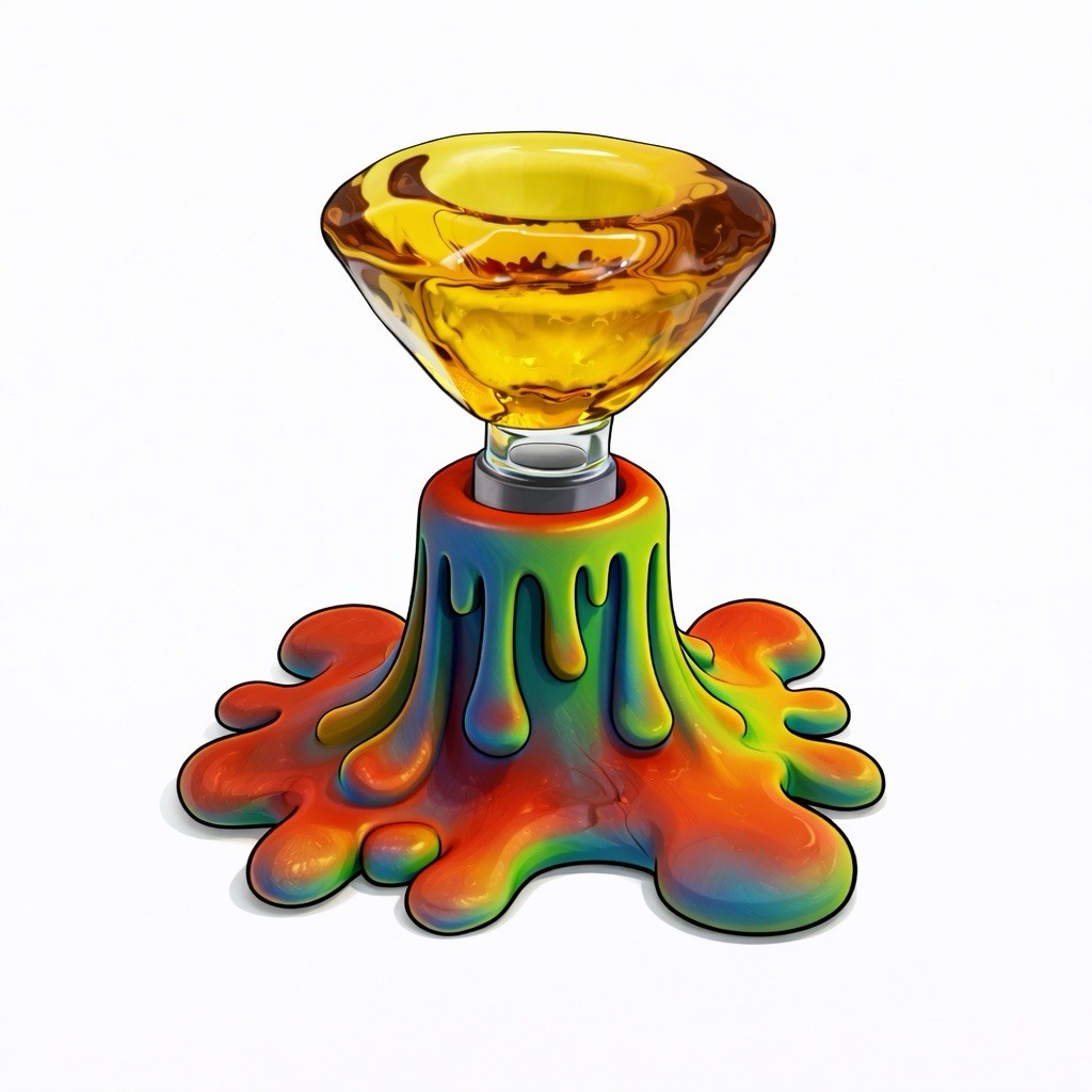 14mm Tri-Color Bong Bowl Slide Stand – “Drippy”