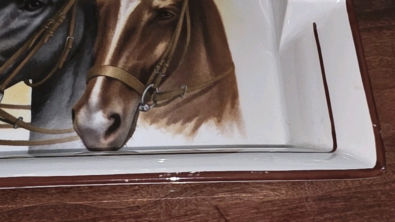 Vintage Abercrombie & Fitch French Porcelain Horse Head Ashtray Frank Vosmansky