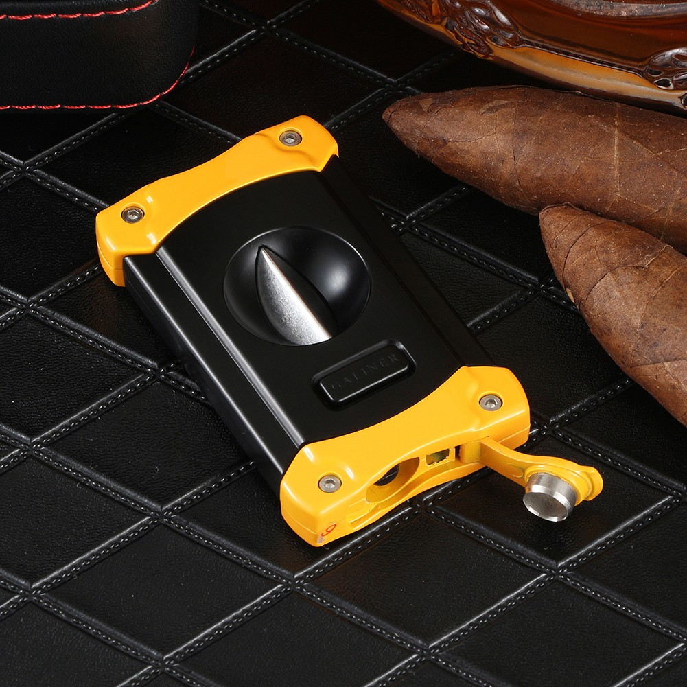 Galiner Cigar Cutter Stainless Steel V-Cutter Cigar Guillotine Puncher Gift Box