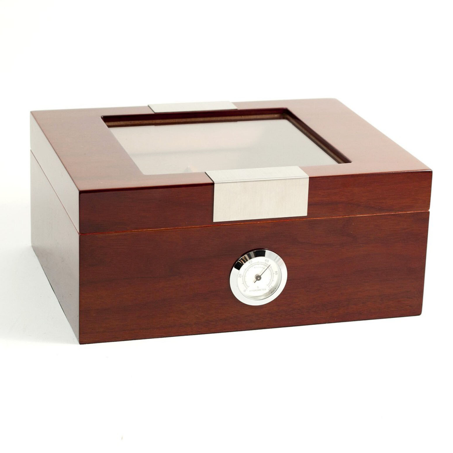 HAVANA 60 CIGAR CEDAR LINED HUMIDOR WITH HYGROMETER AND HUMIDISTAT