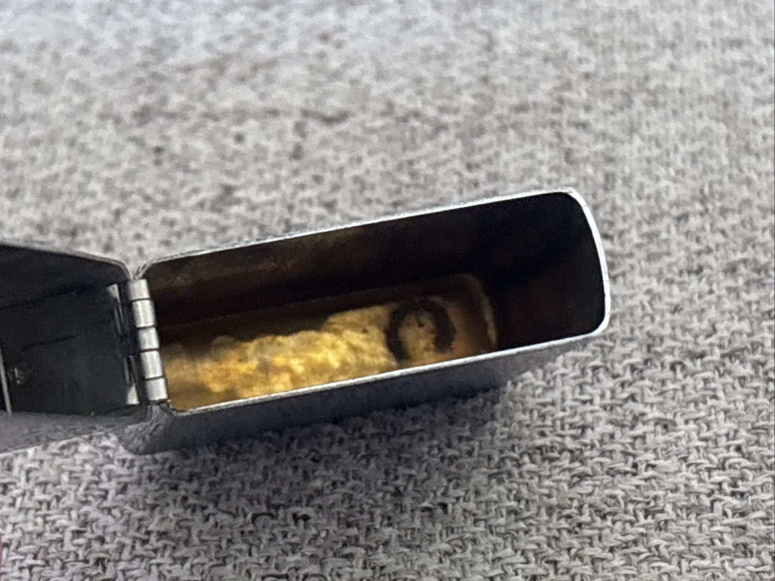1955 1956 1957 Zippo Lighter Brush Chrome Over Brass Tight Hinge Strong Cam NICE
