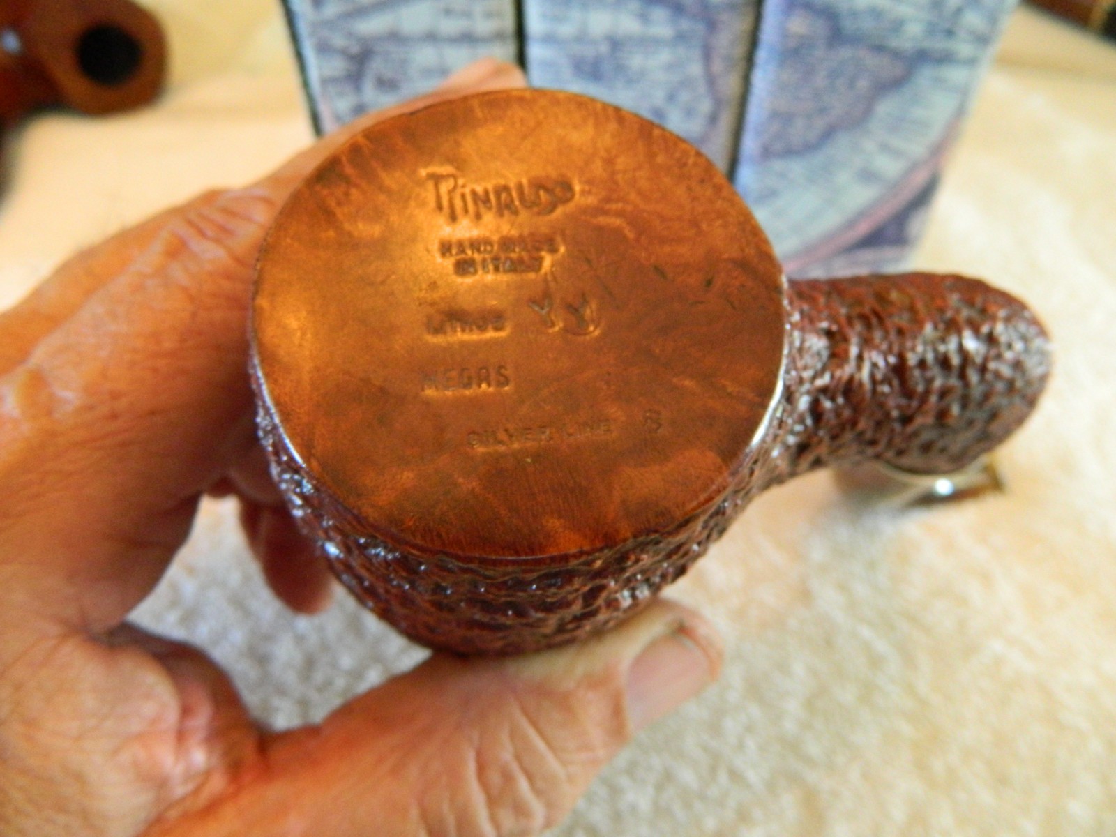 ESTATE PIPE RINALDO SILVER LINE YY, MEGAS, MADE IN ITALY,USED