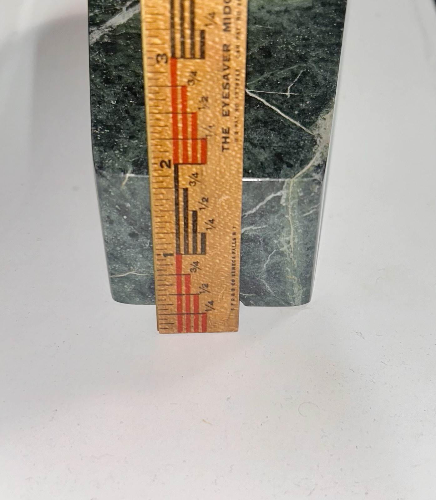 Vintage Green Marble Cigar Rest Holder 3lb 3oz Heavy Duty MCM 7” Catchall