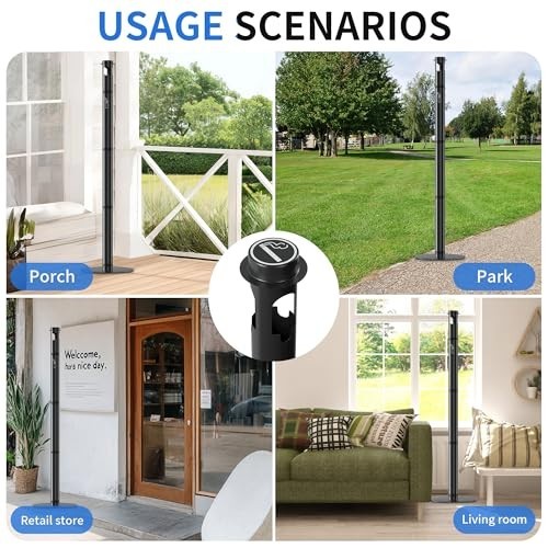 Outdoor Indoor Ashtray – 50″ Waterproof Cigarette Butt Disposal Stand – Stainles