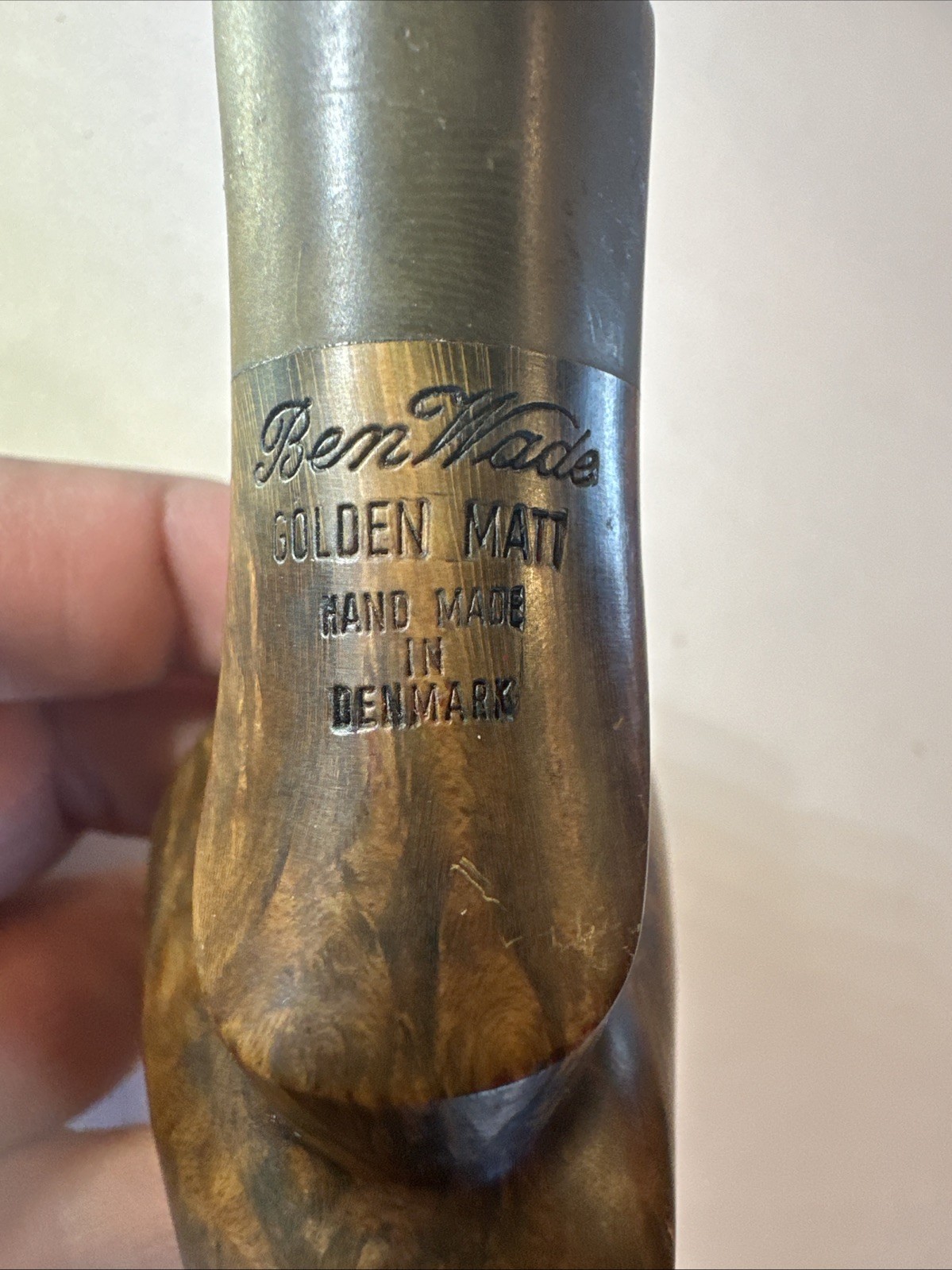 Ben Wade Golden Matt Hand Made In Denmark Estate Tobacco Pipe