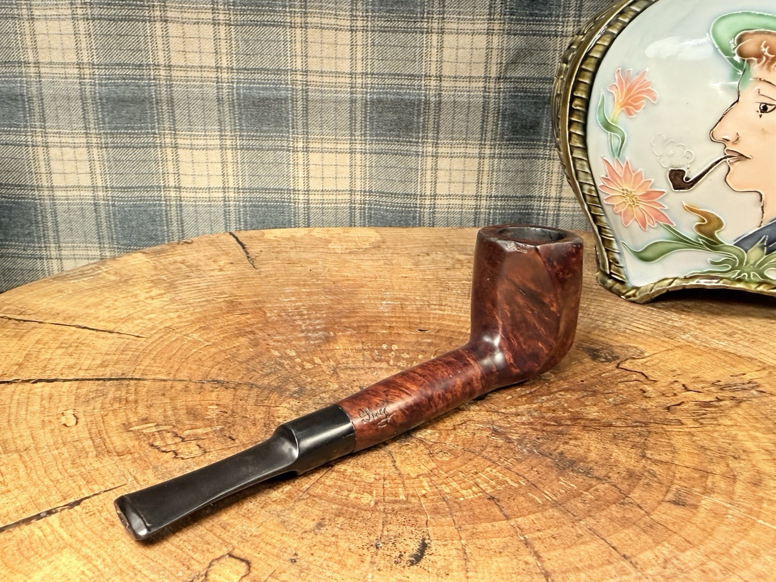 Handcarved Alexander Guy Dated 7-88 Briar Estate Tobacco Pipe