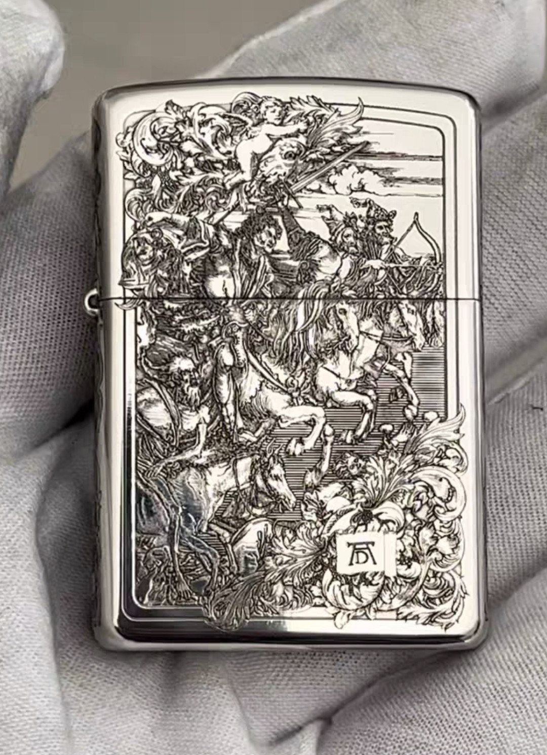 Zippo Lighter HORSEMEN of Apocalypse SILVER BOX SILVER + New Box