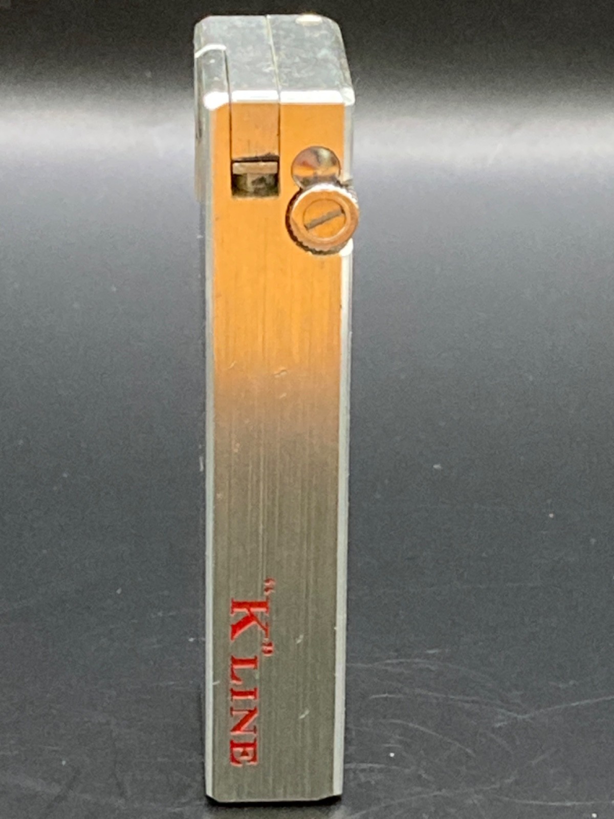 Vintage Side Spinner “Cygnus” Block Pocket Lighter, Side Engraved “K” Line