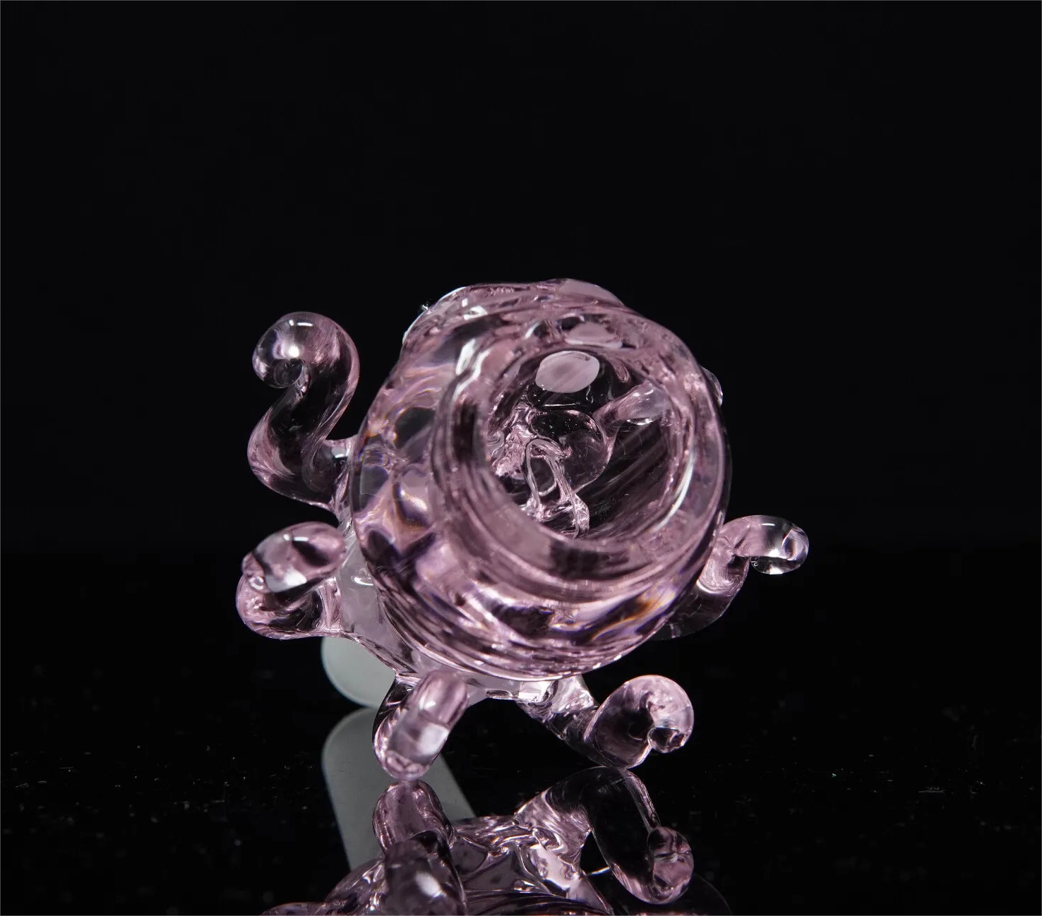 3″ Octopus Glass Slide Bowl 14mm Water Pipe Hookah Head Piece Thick Bowl Pink