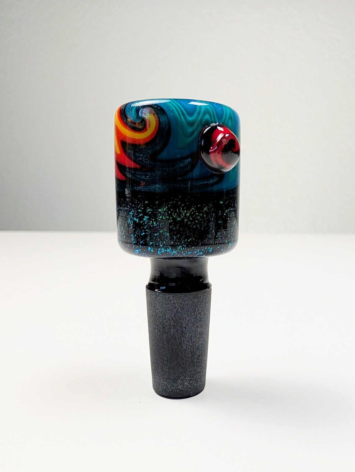 14mm Fire & Ice Dichro Wig Wag Quality Glass Bowl Slide Bong Water Pipe Hookah