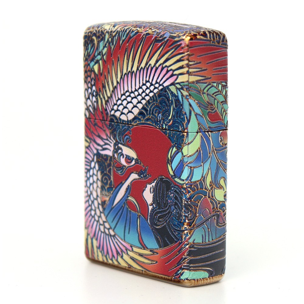 Zippo lighter 162 Armor Asia Custom/ 360 Full Mosaic Paintings Fairy and Phoenix
