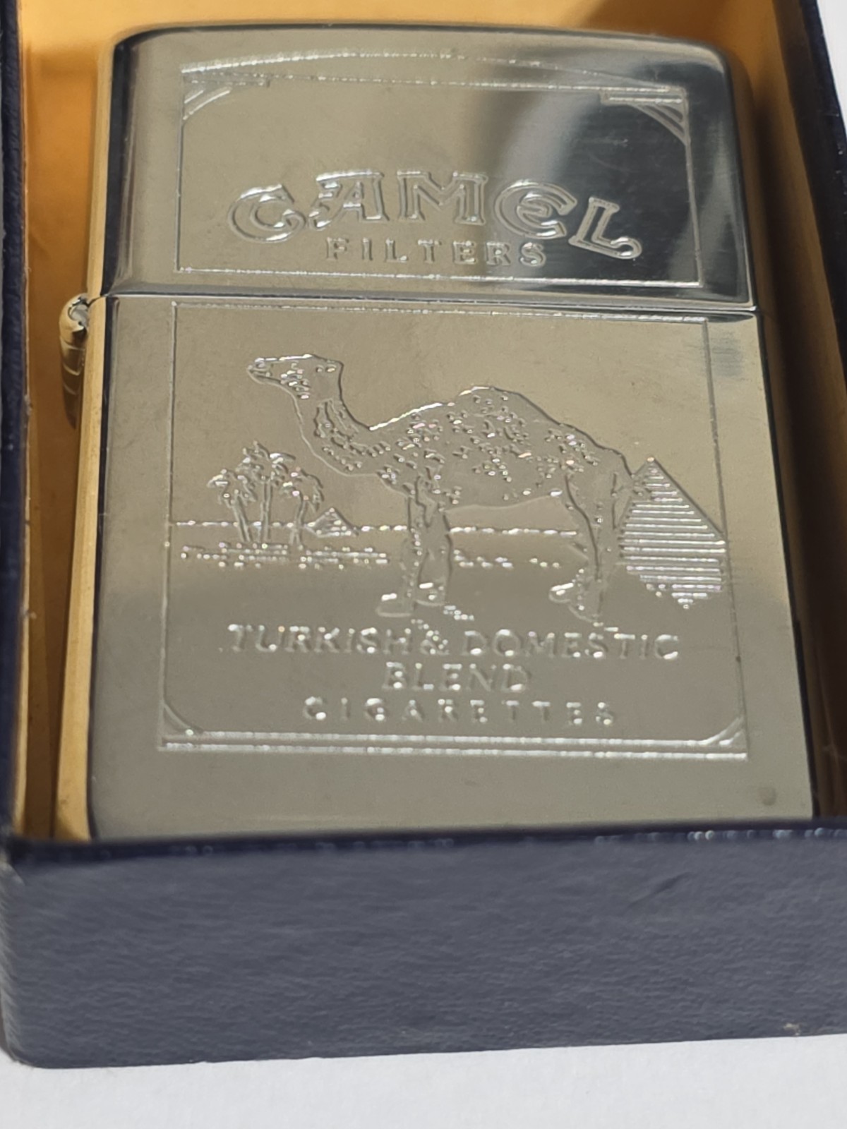 CAMEL FILTERS TURKISH & DOMESTIC BLEND CIGARETTES CHROME ZIPPO LIGHTER