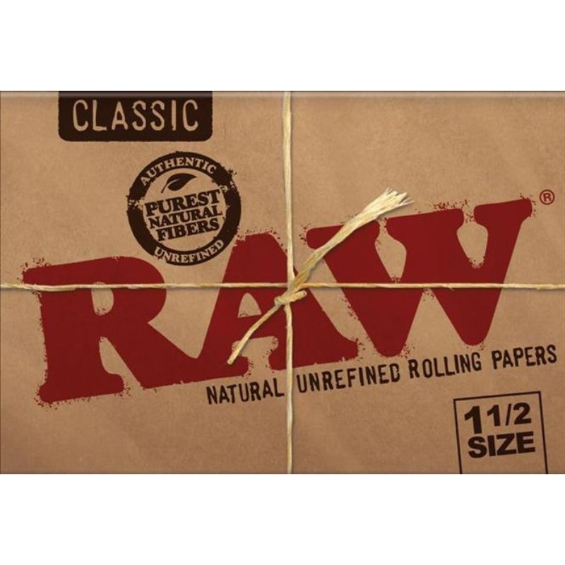 5x RAW Classic 1 1/2 Size Rolling Papers Natural Smoking Accessory Lot New 1.5″