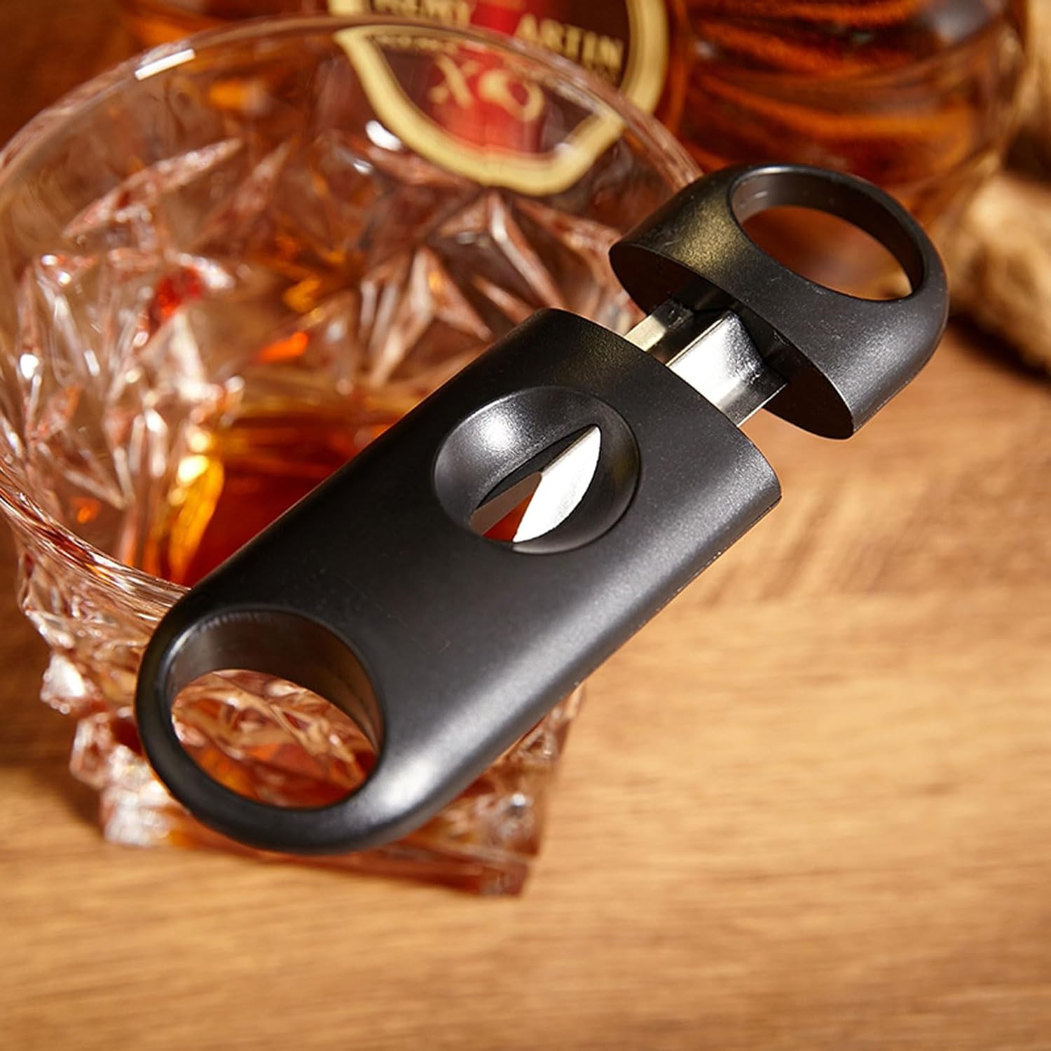 V-Cut Cigar Cutter Wedge Cut Portable Cigar Cutters for Men(4Pack, Black)
