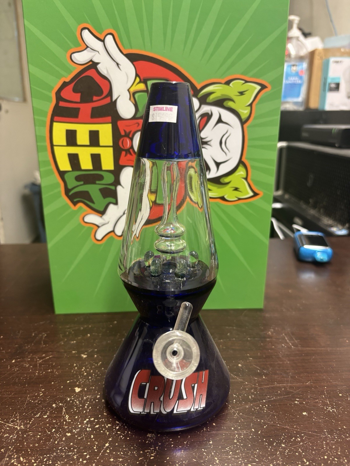 Crush Glass UV Lava Lamp Water show Water Pipe Brand New *Rare Vintage