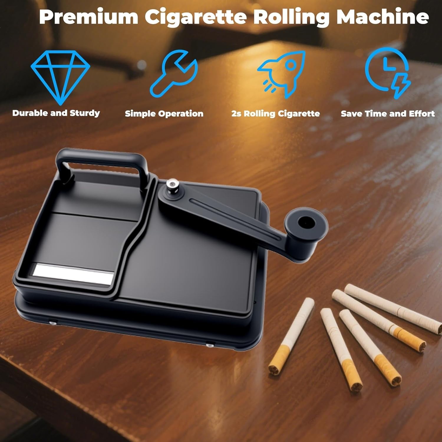 Cigarette Rolling Machine, Tobacco Hand Operation Injector Maker Roll Your Own C