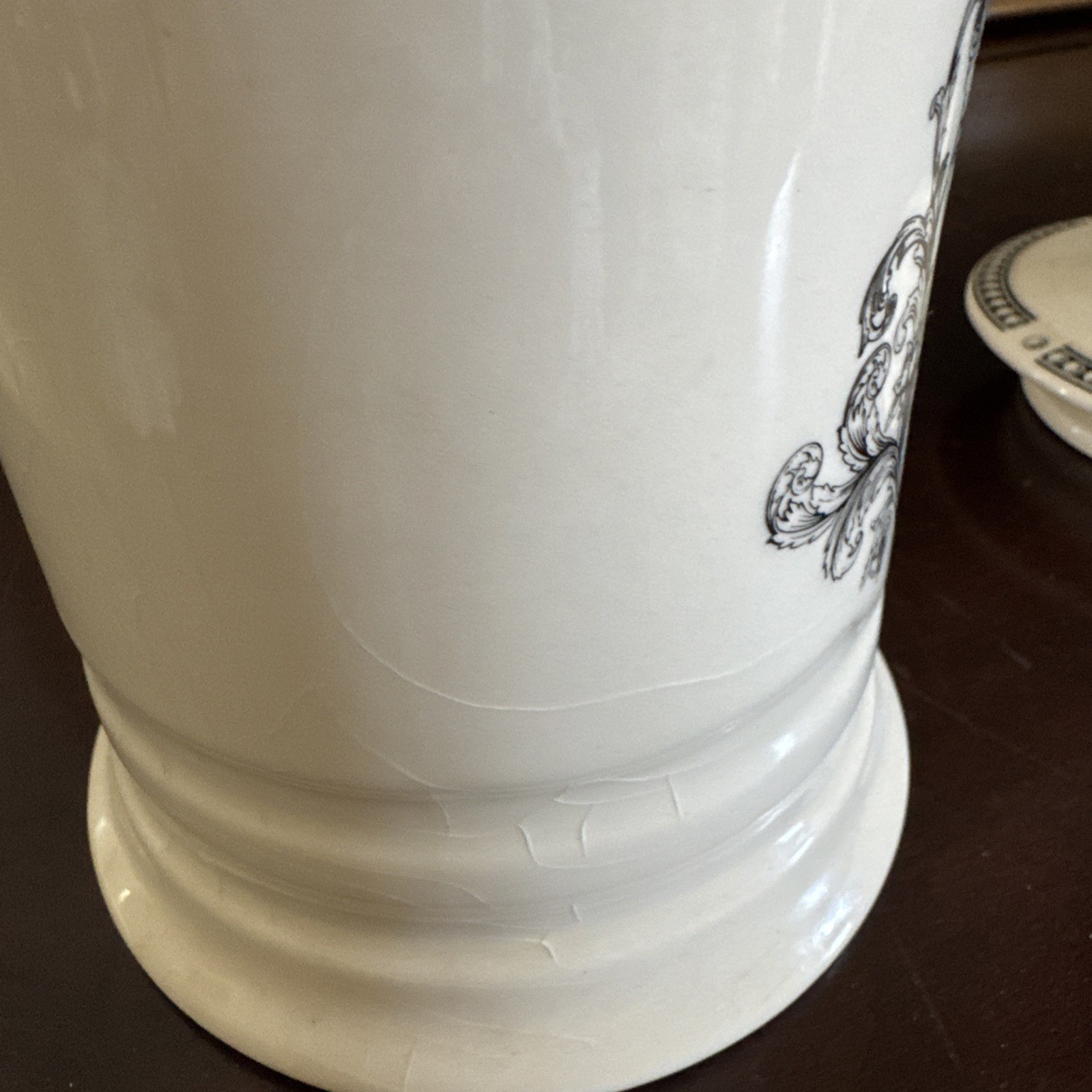 PIPE TOBACCO CERAMIC POT FORTNUM & MASON =PICCADILLY-LONDON-ENGLAND=6,5″ TALL