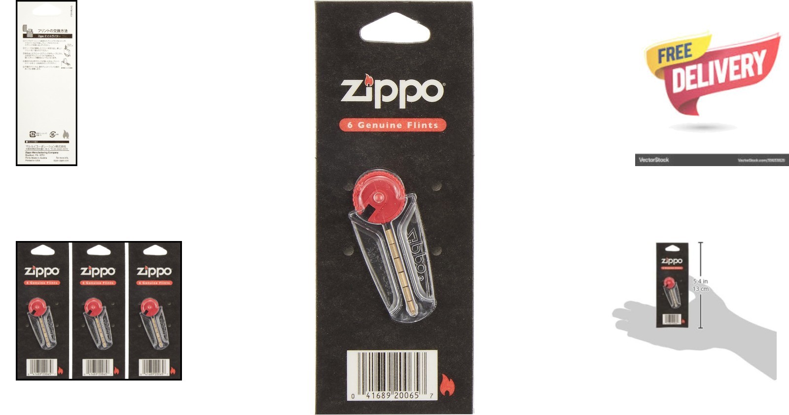 Modern Red Zippo Lighter Flints – 6 Durable Refills for Effortless Lighting