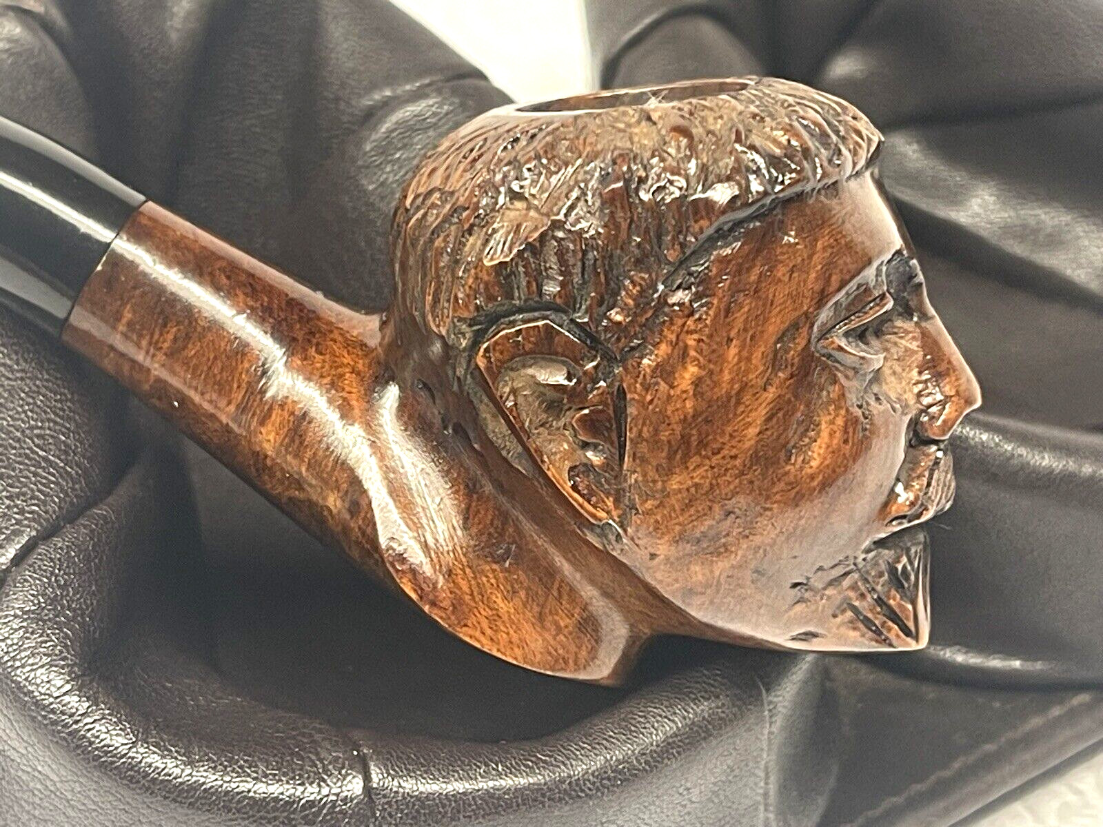 Vintage Figural Pipe of FERDINAND MAGELLAN – NOS, UNSMOKED, Made in Italy