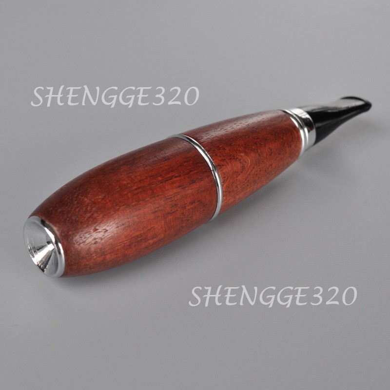 Rose wood Wooden Tobacco Pipe Torpedo Shape Long Style Portable For Outdoors