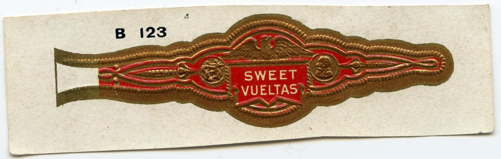 Vintage SWEET VUELTAS B123 N.O.S. CIGAR BAND LABEL H17