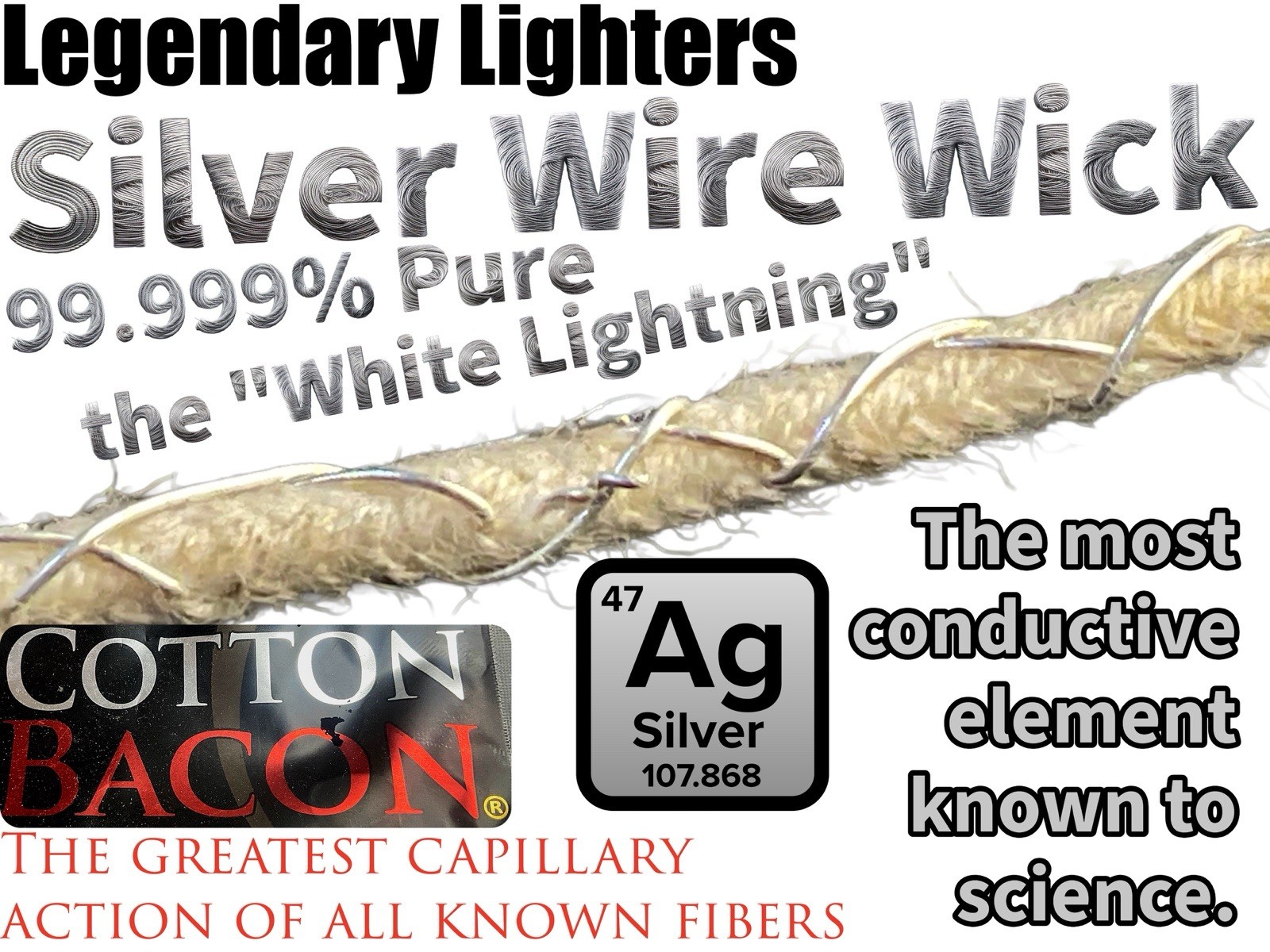 Organic Cotton Prime Wick Made For Zippo. Fits All Windproof Lighters
