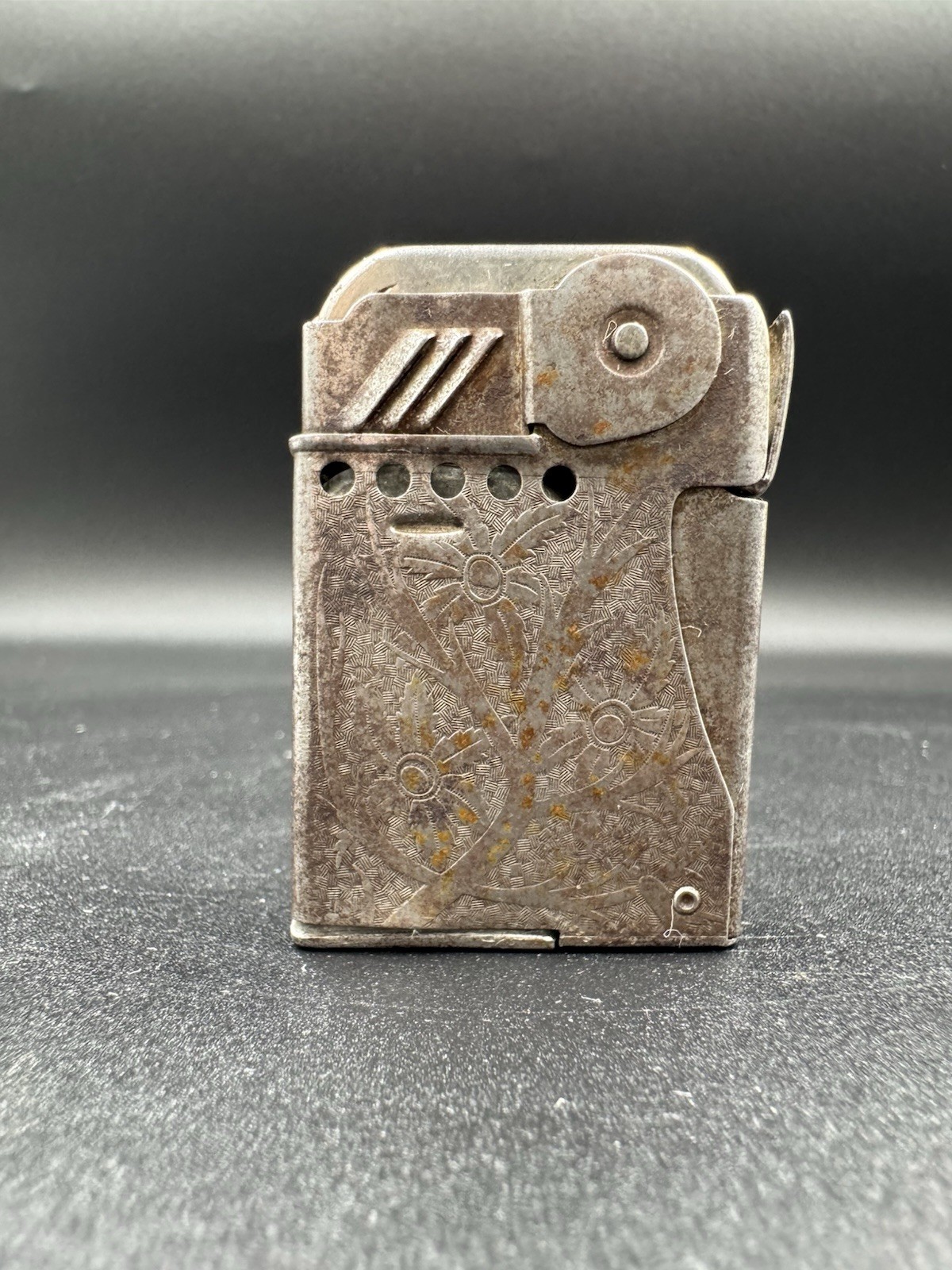 Vintage Rare Roxy Automatic Squeeze Type Lighter Essence Art Deco Made Germany