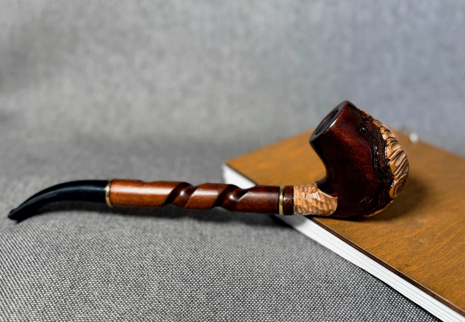 Smoking tobacco wooden long pipe 9.4 Churchwarden handmade stem